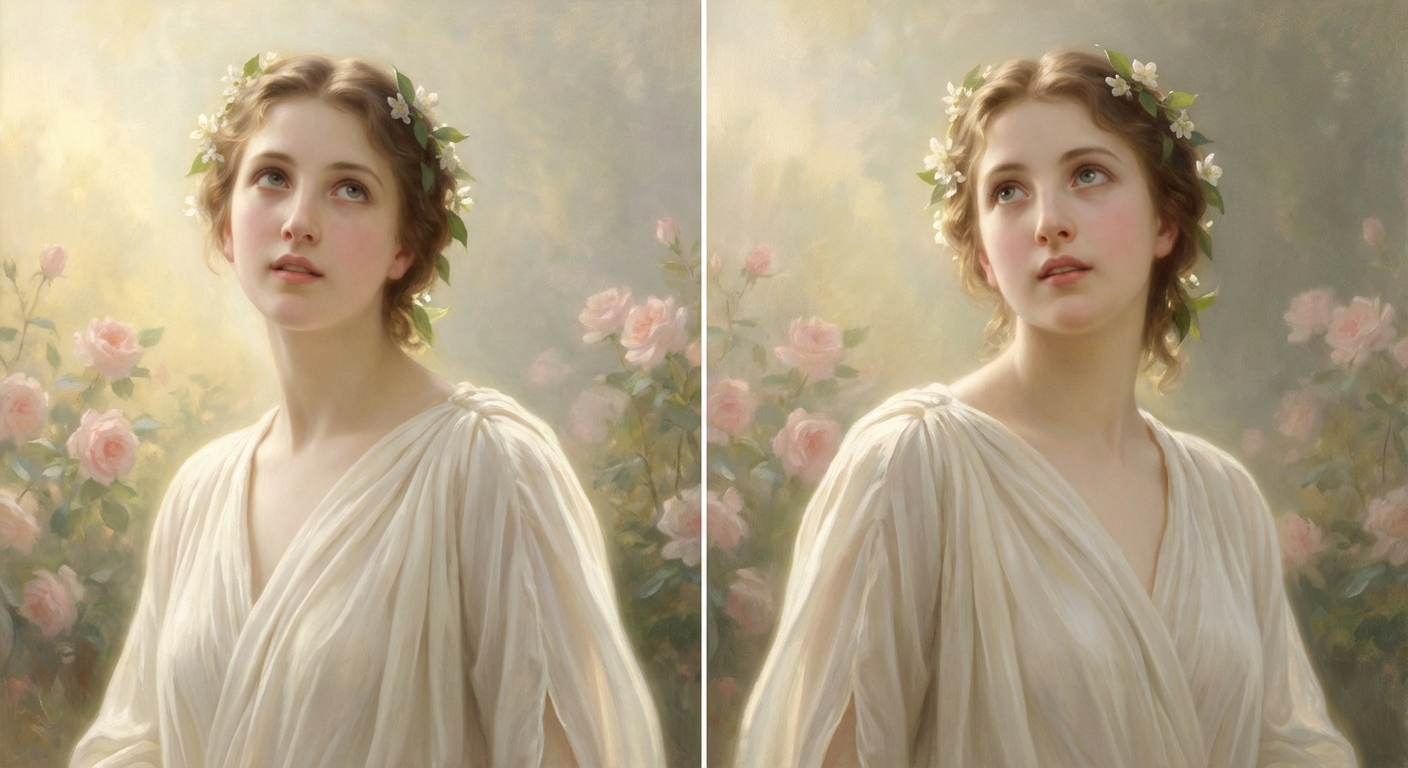 Portrait in bouguereau style