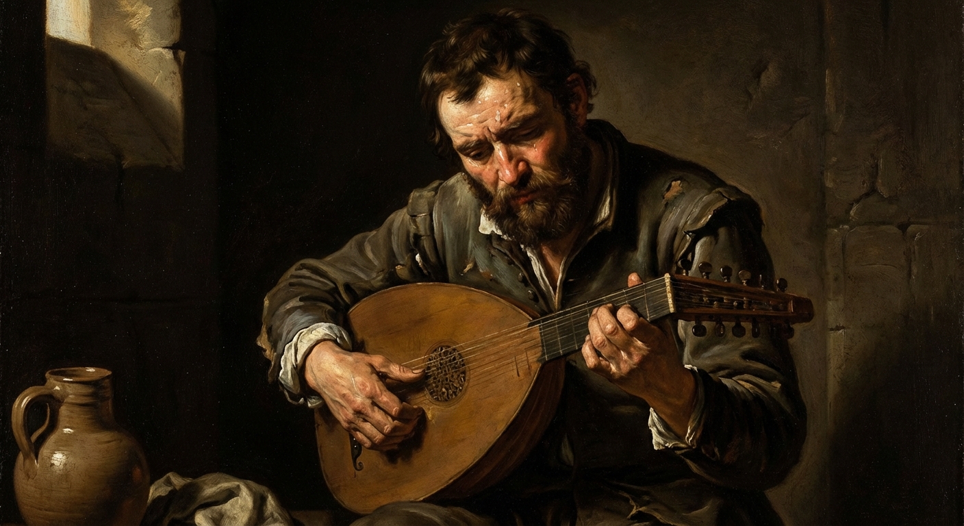 Portrait in caravaggio style