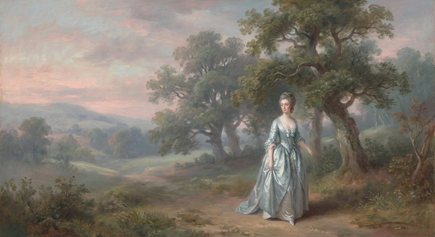 Portrait in gainsborough style