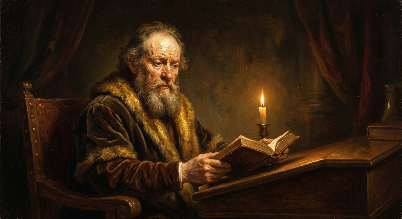 Portrait in rembrandt style