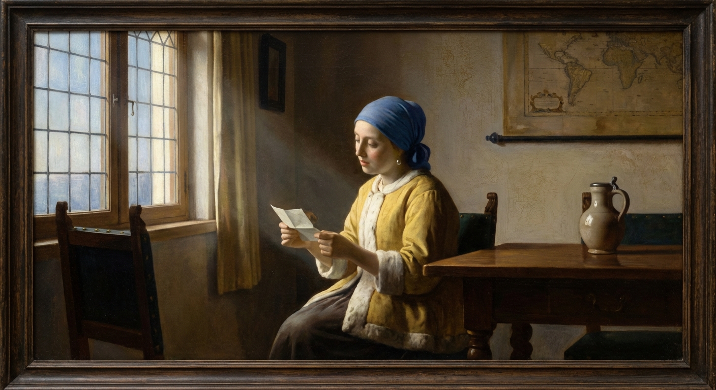 Portrait in vermeer style