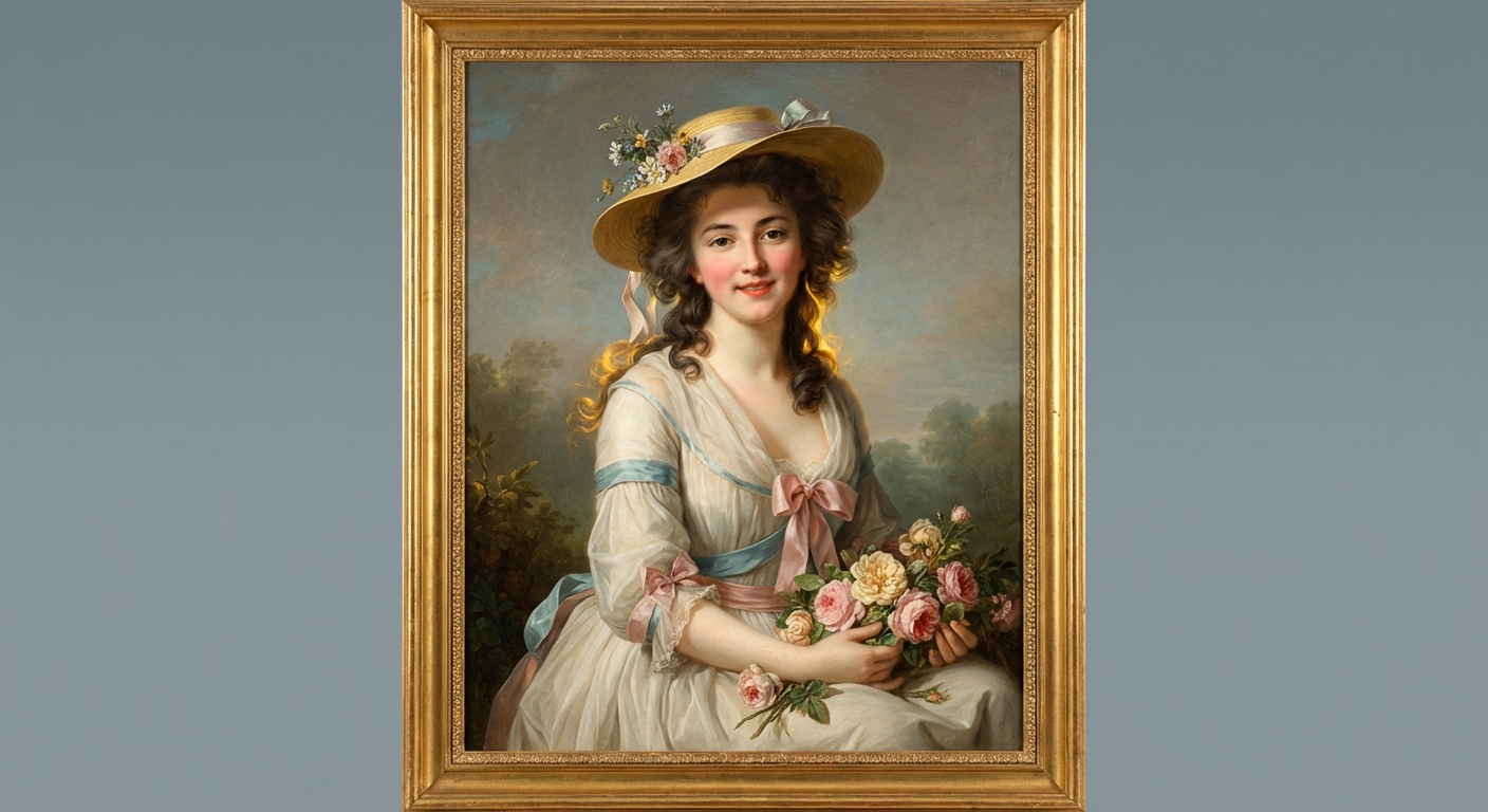 Portrait in vigee-le-brun style